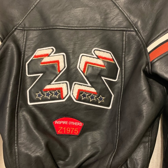 Zara Faux Leather Bomber Moto Jacket XS - Picture 6 of 8